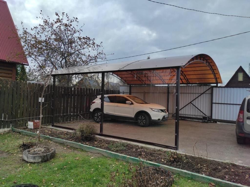 Прозрачные шторы ПВХ для навеса под автомобиль в посёлке Лотошино